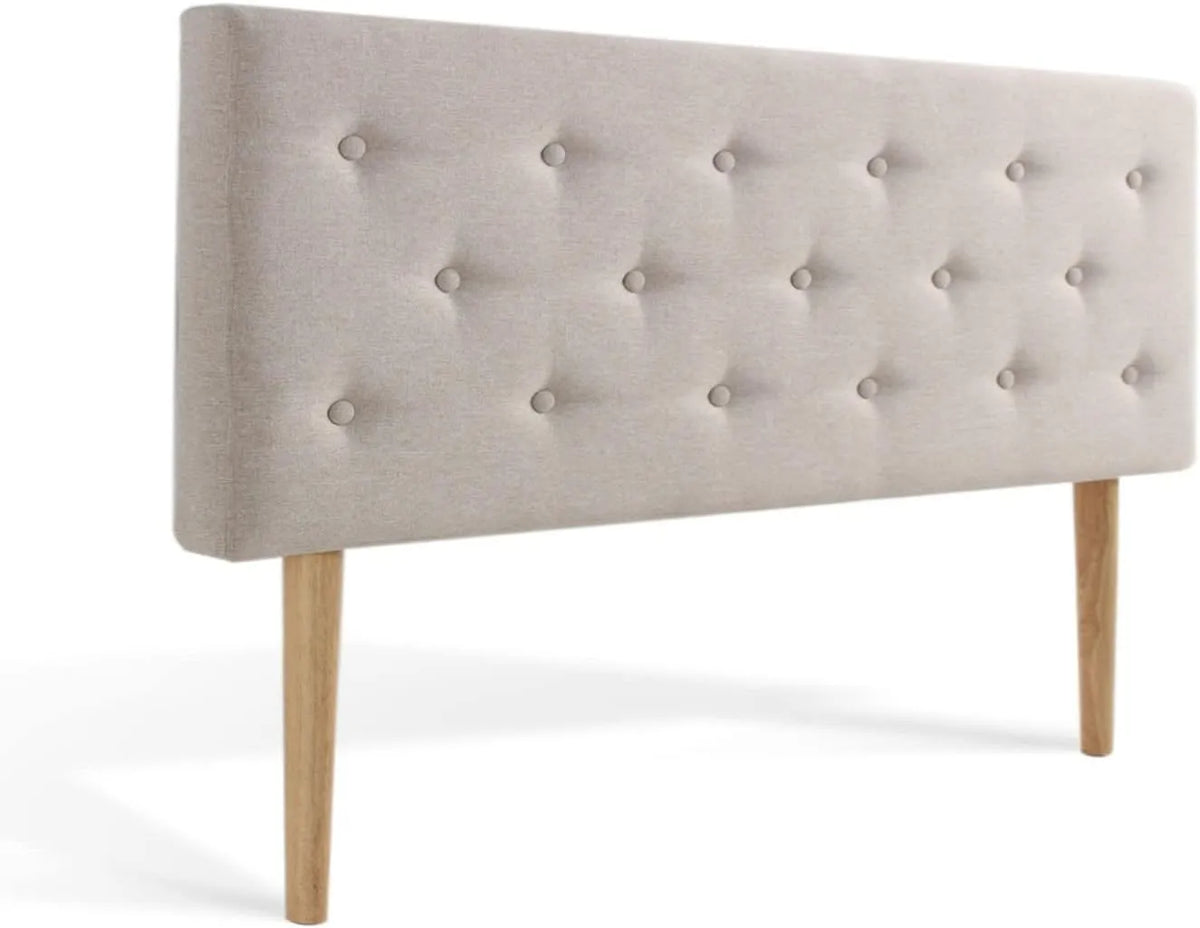 DECO Tête de lit capitonnée Théa 160cm Tissu Beige – revêtement en tissu