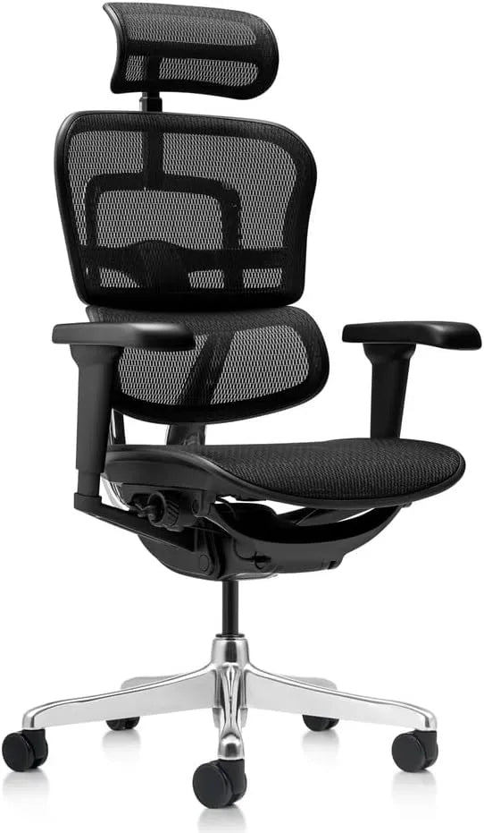 Chaise de Bureau Ergonomique Noir avec Soutien Lombaire Ajustable et Tissu Respirant