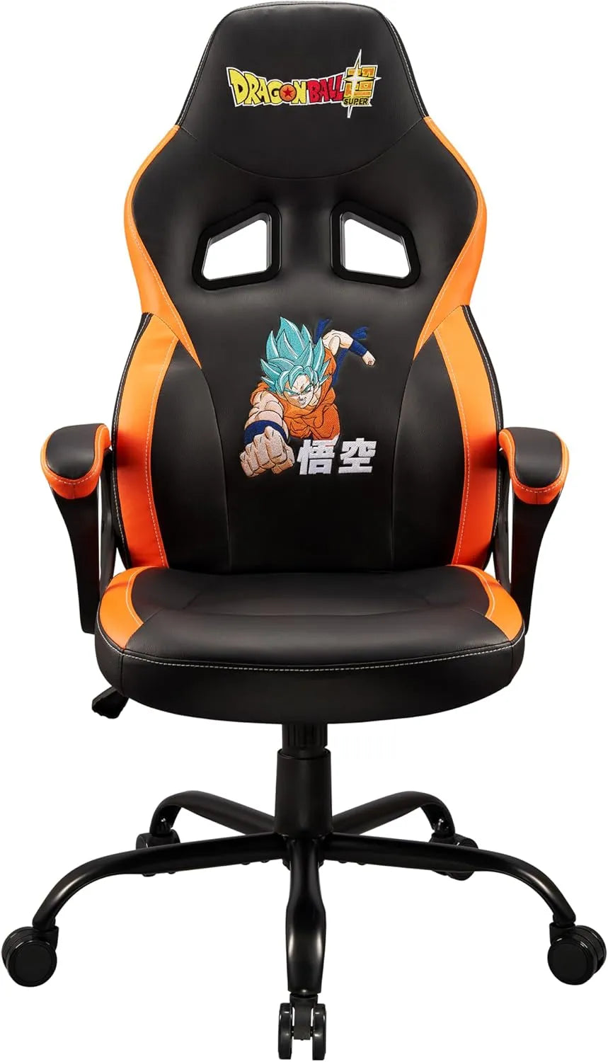 Chaise de Jeu Ergonomique Dragon Ball - Fauteuil de Bureau Réglable avec Accoudoirs Confortables