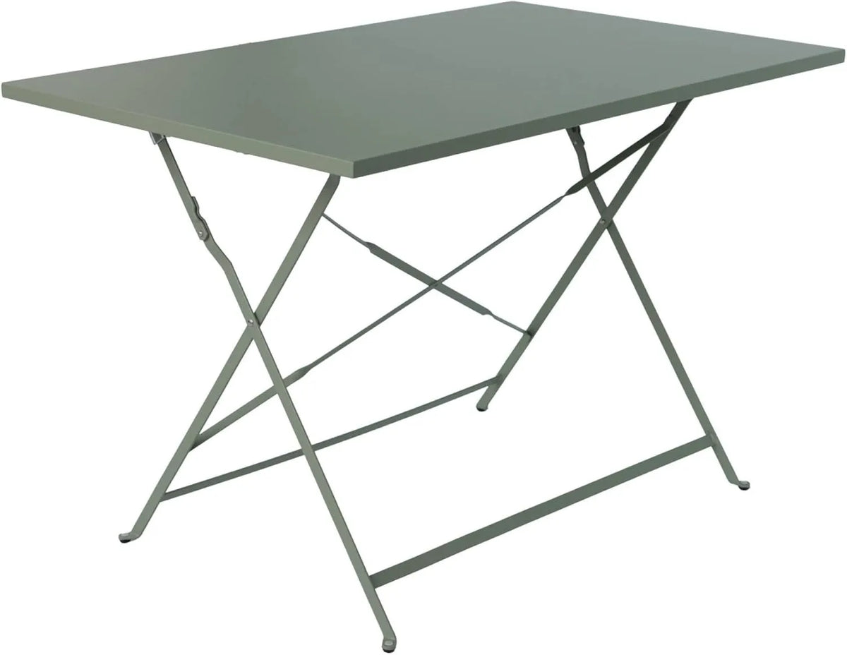 Table de Jardin Rectangulaire Pliable en Métal - 110x70 cm, 4 Places