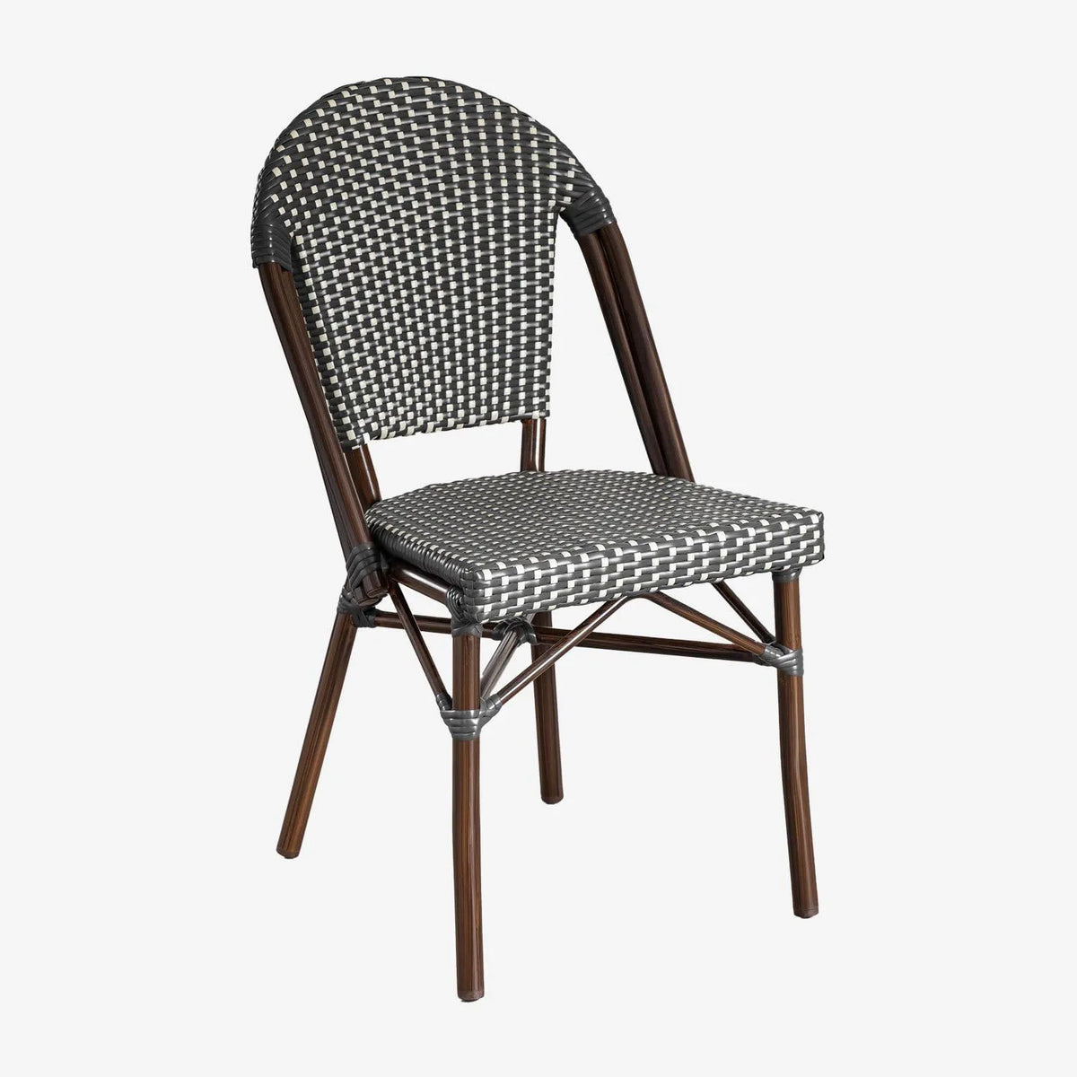 Chaise de Jardin Brielle empilable en Aluminium et Rotin Synthétique - SKLUM