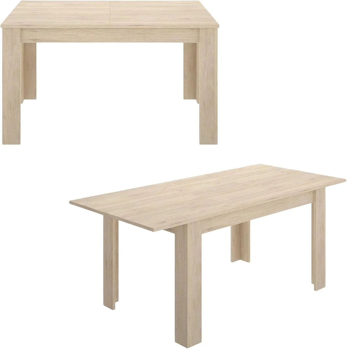 Table à manger extensible Caladora - Console multifonction chêne, de 140 à 190 cm