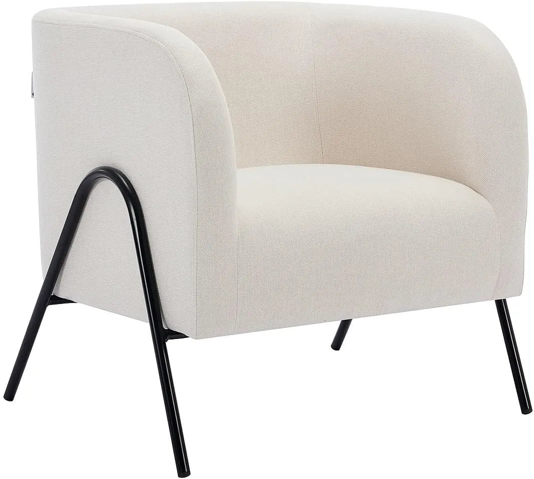 Fauteuil en Tissu Beige Confortable BLINODA