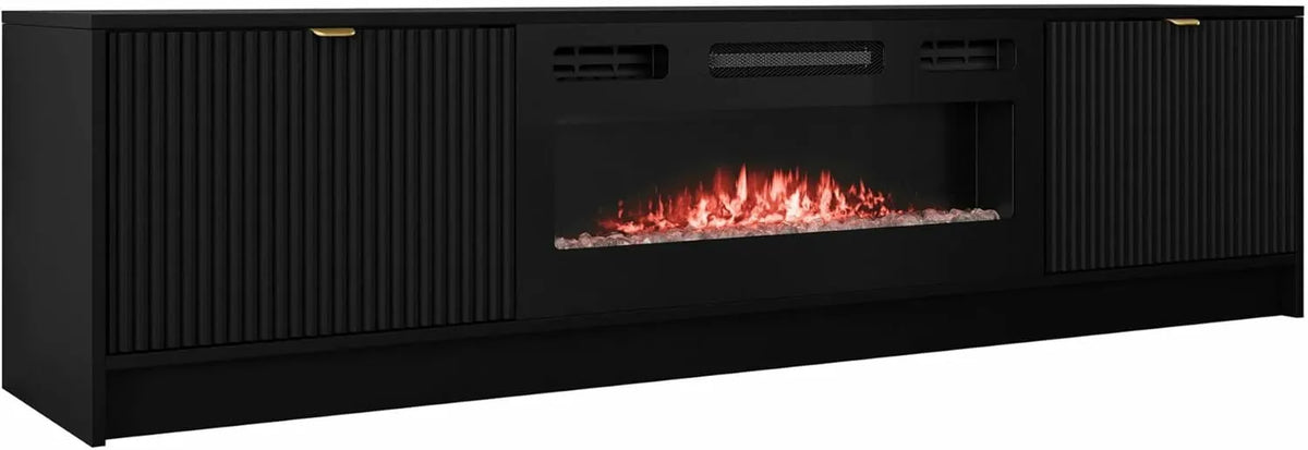 Élégant Meuble TV en Stratifié Noir Moderne