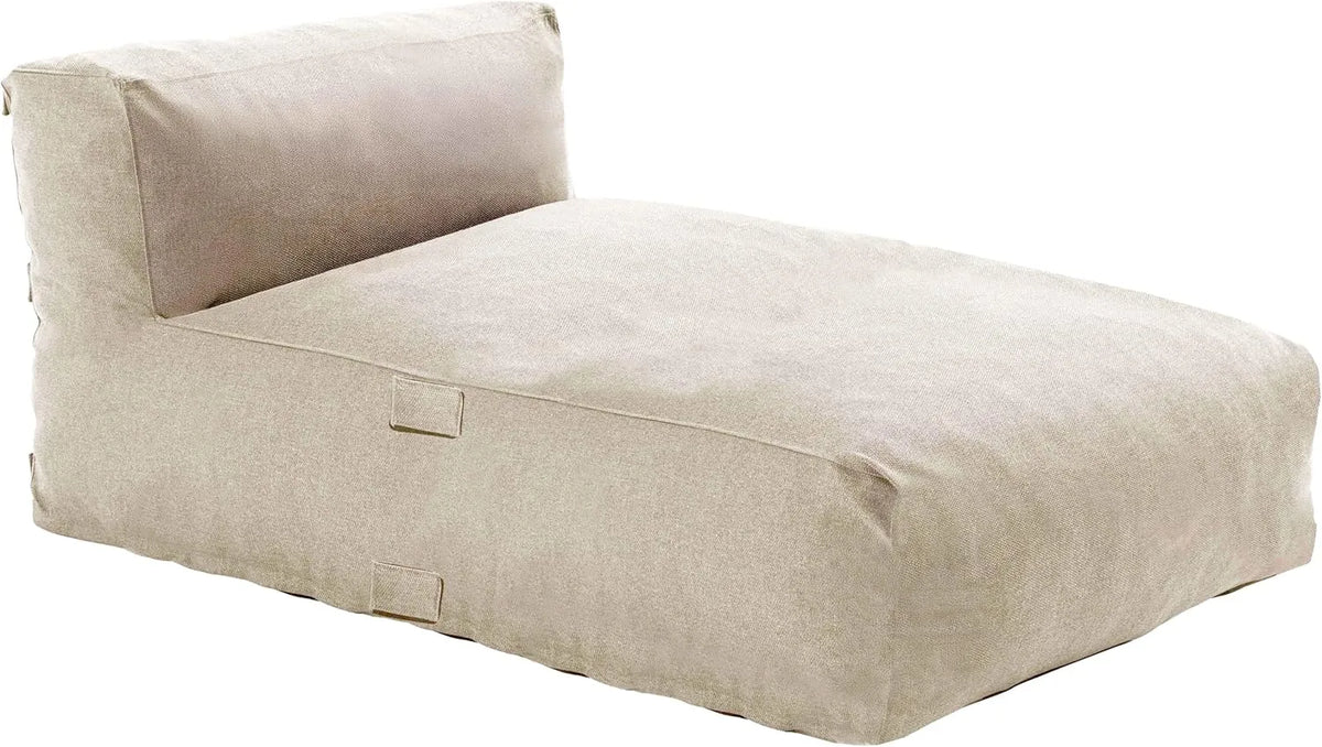 Méridienne Beige pour Salon de Jardin Modulable - Oviala Mixi
