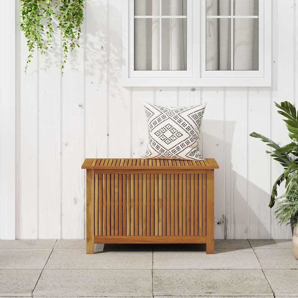 Coffre de Rangement Jardin en Bois d'Acacia 90x50x58 cm, 15kg