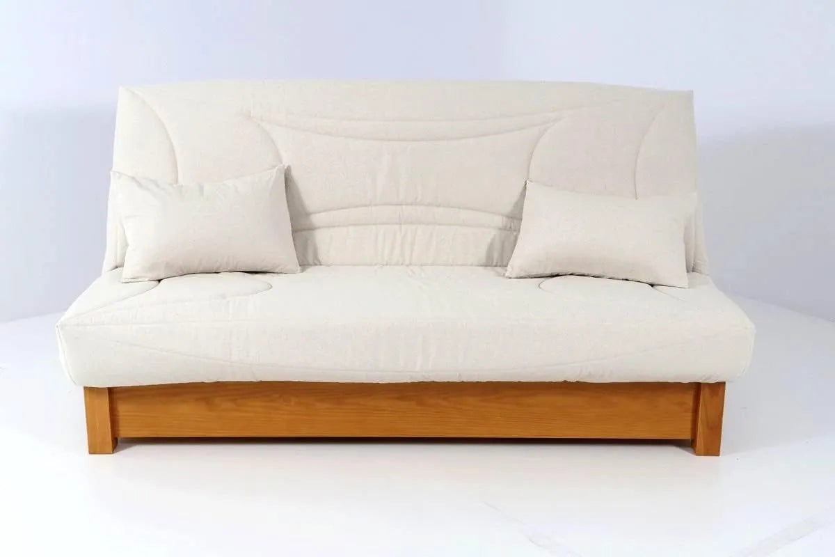 Housse de Banquette Clic Clac 140x190 cm Matelassée Beige Naturel