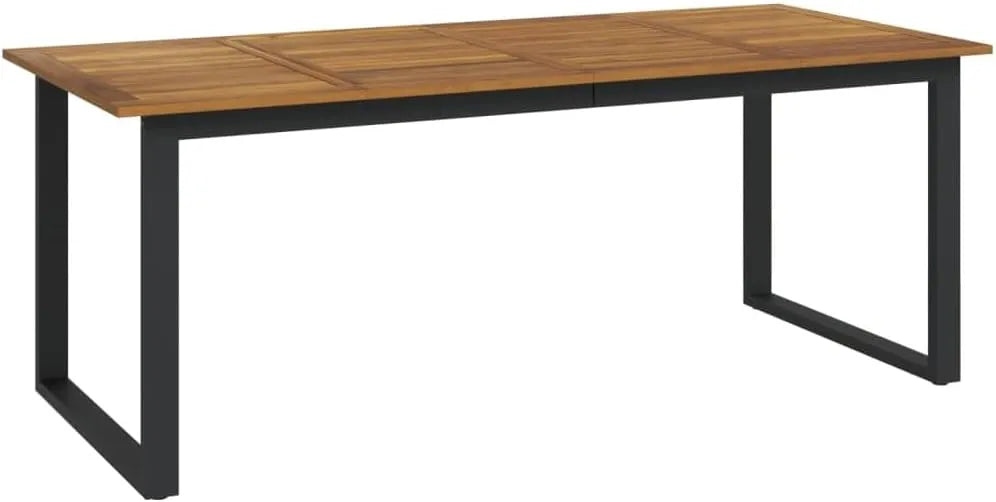 Table d'extérieur en acacia avec pieds en U 200x90x75 cm