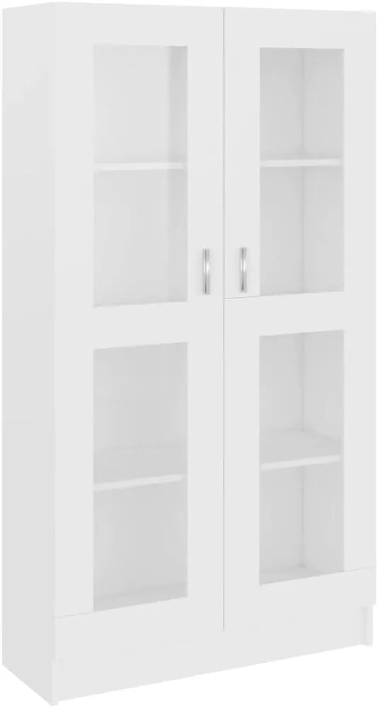 Vitrine Blanche 82,5x30,5x150 cm en Bois d'Ingénierie