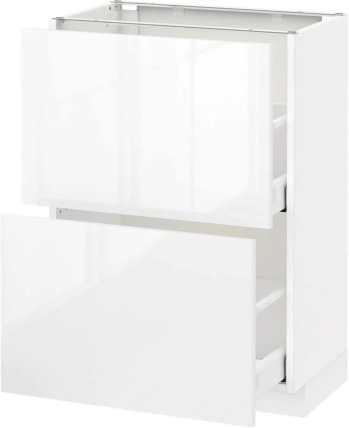 Armoire de Cuisine METOD/MAXIMERA avec 2 Tiroirs, 60x40x88 cm, Blanc