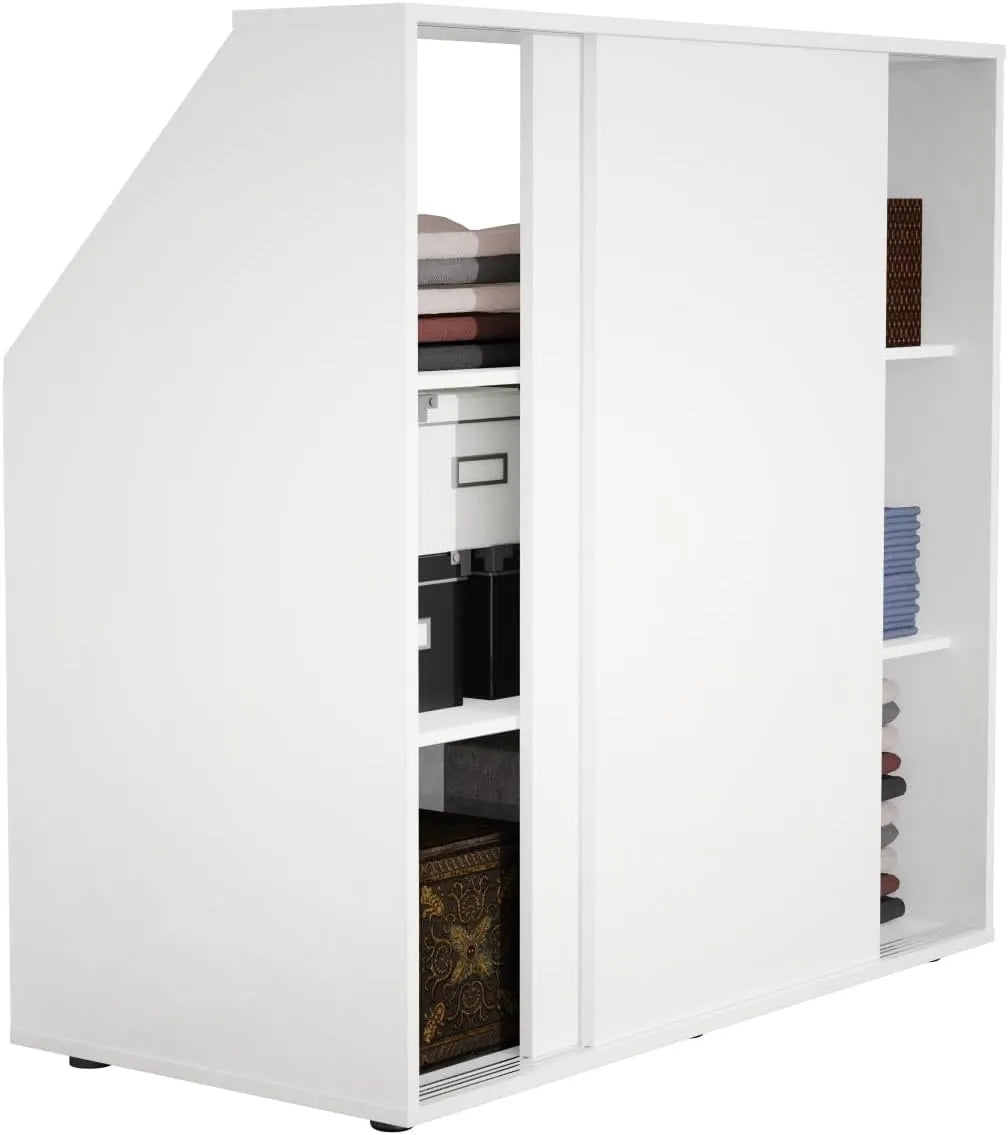 Armoire de Rangement pour Chambre Mansardée - Placard Adapté aux Murs Inclinés