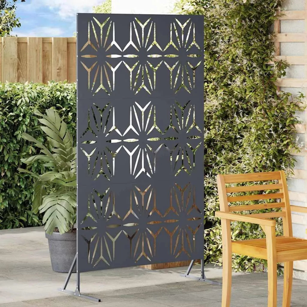 Écran de jardin en acier anthracite 100x50x180 cm - Cloison robuste et moderne pour extérieur