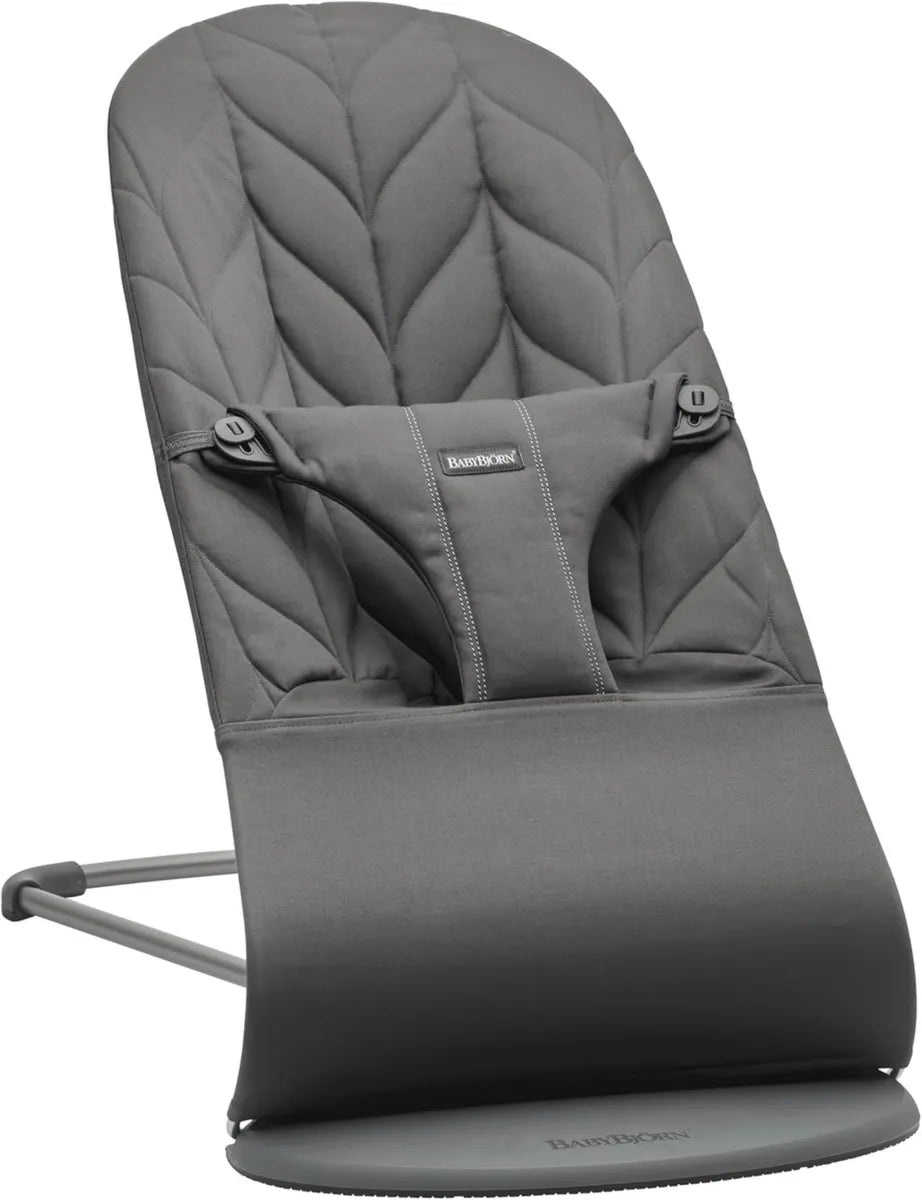 Transat bébé BabyBjörn Bliss, tissu anthracite matelassé