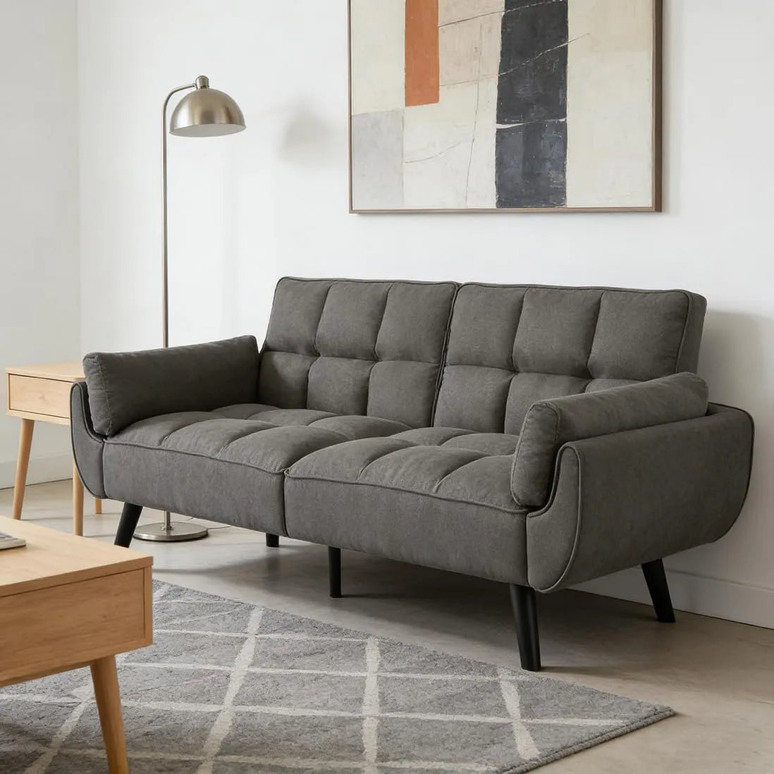 Canapé: Moderne, 3 Places, 191 × 83 × 79 cm, gris