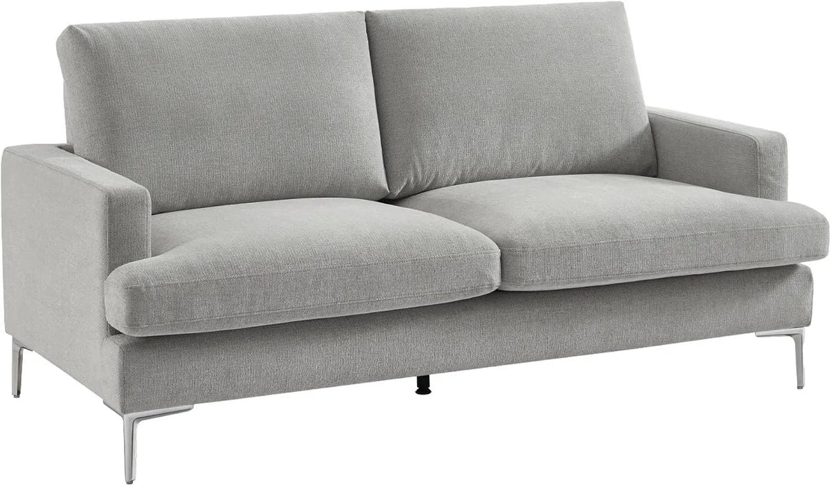 Canapé: P 90, Hans, revêtement en tissu, 3 Places, 89cm, gris