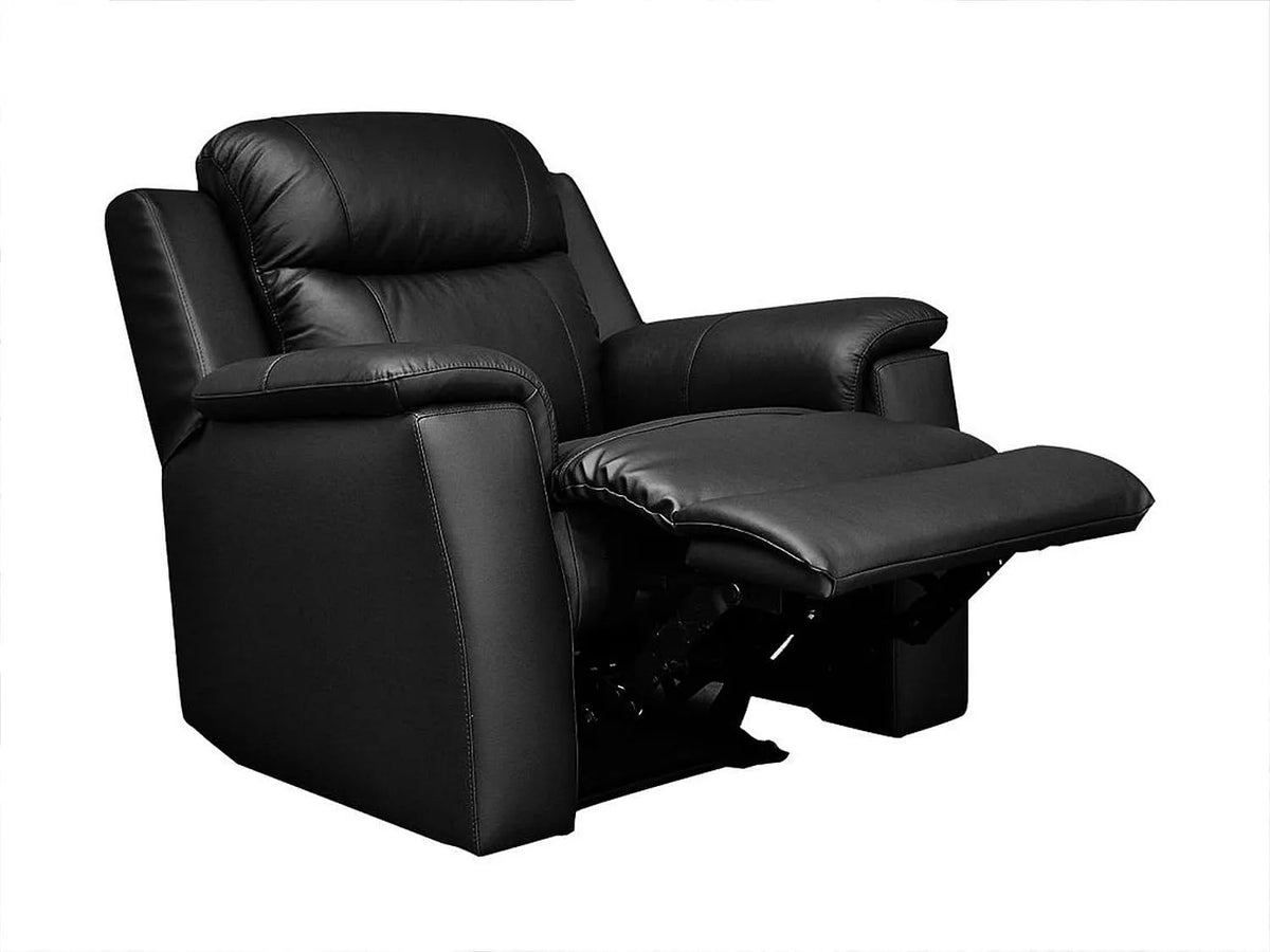 Fauteuil relax et fauteuil inclinable — en cuir, noir