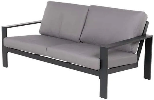 Salon de jardin et ensemble lounge – avec coussins, noir