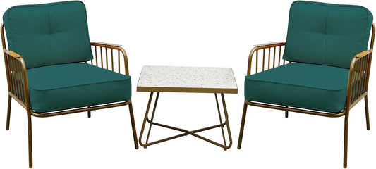 Chaise — en polyester, en acier, usage professionnel, 3 pièces, vert