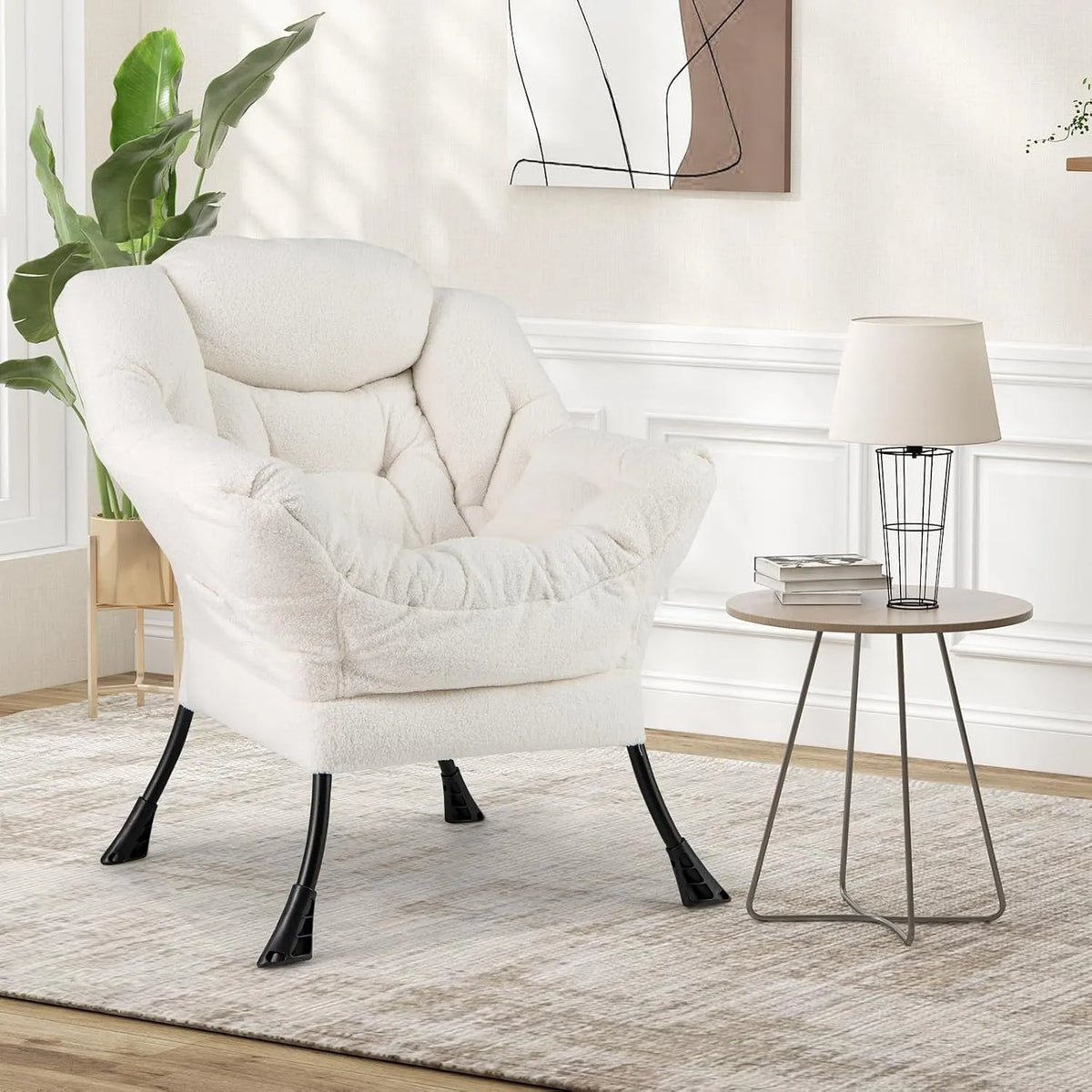 Fauteuil relax et fauteuil inclinable — antidérapant, beige