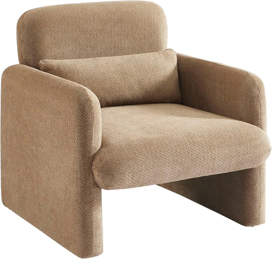 Fauteuil et chaise rembourrée OMA Tissu Marron — revêtement en tissu