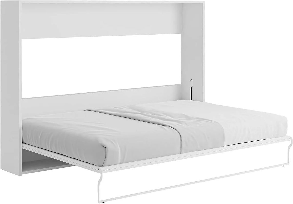 Vente-unique-Lit escamotable 140 x 200 cm: 140 × 200 cm, gris