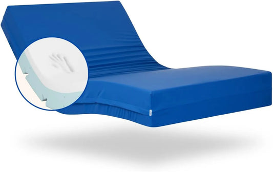 Matelas — résistant à l'eau, 80 × 200 cm, 20 cm, bleu