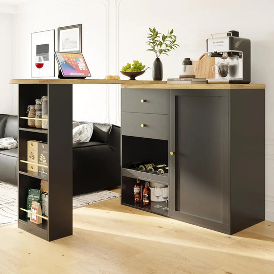 Armoire de rangement — avec rangement, avec tiroirs, pivotant, 3 niveau ×, 2 tiroirs, 105 × 39 × 102 cm, noir