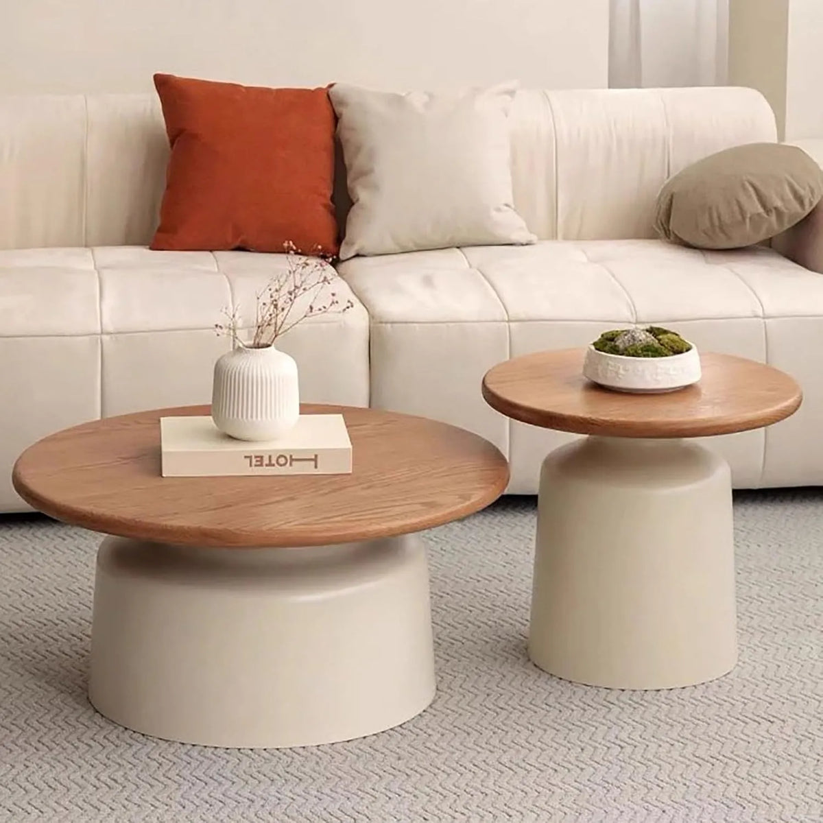 Table basse et table de salon — blanc