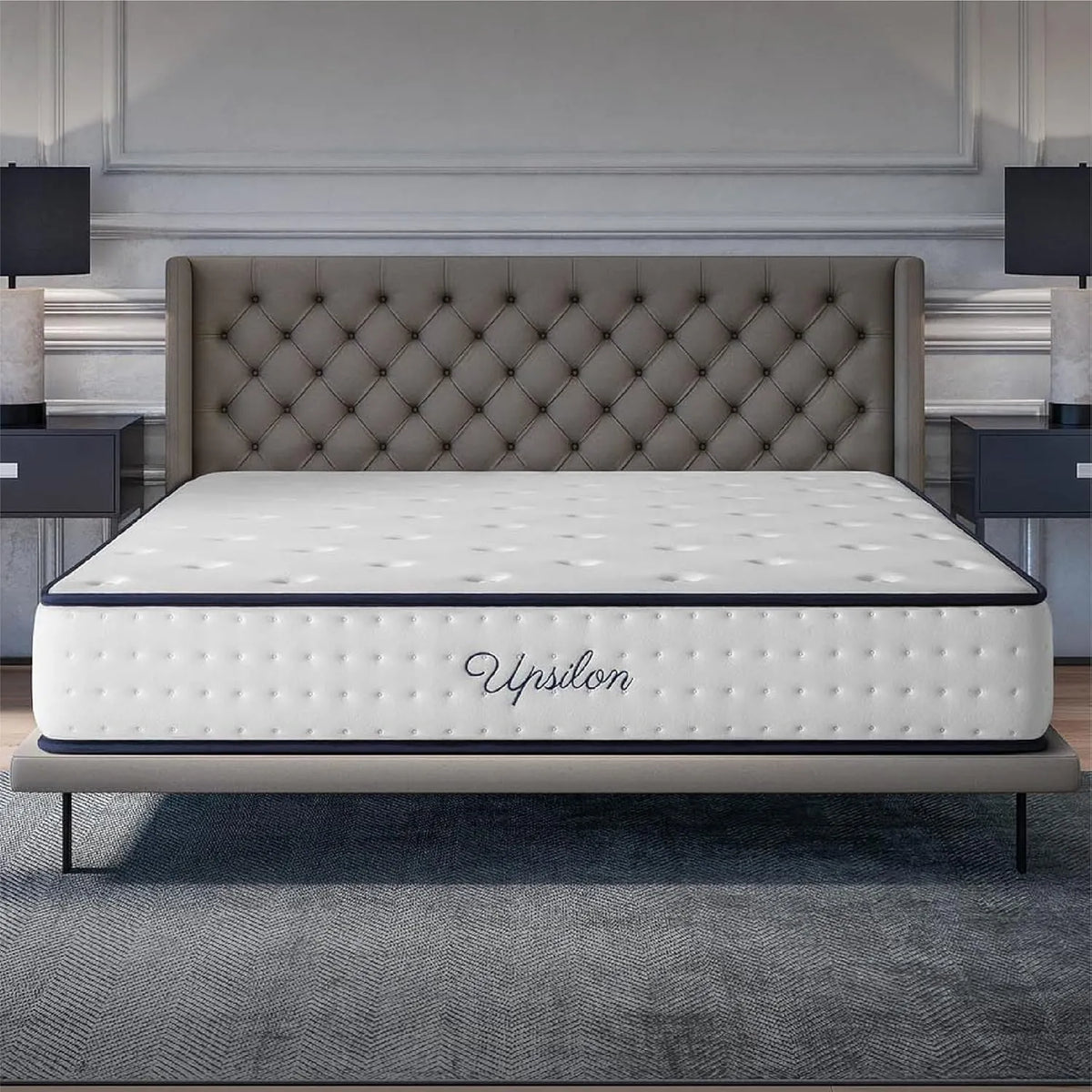 COSMOS - Matelas 140x190 cm - Confort Mi-Ferme - Mémoire de Forme et Blue Latex - 7 Zones Réversibles - Hypoallergénique et Durable - Sommeil Isolé Made in Europe