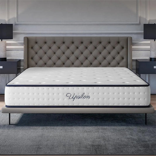 COSMOS - Matelas 140x190 cm - Confort Mi-Ferme - Mémoire de Forme et Blue Latex - 7 Zones Réversibles - Hypoallergénique et Durable - Sommeil Isolé Made in Europe
