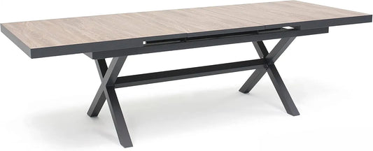 Table à rallonge 10 places en aluminium et céramique - Tivoli