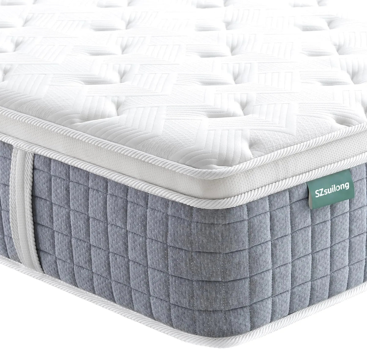Matelas Hybride Premium 140x190 cm - Soutien Ferme à 7 Zones, Mémoire de Forme, Certifié Oeko-Tex