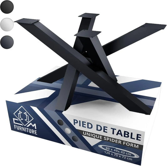 Pieds de Table Basse Mikado Industriels Anthracite 43 cm