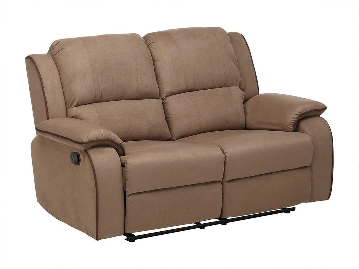 Canapé Relax 2 Places en Microfibre Taupe - Modèle Hernani