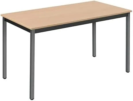 Table Polyvalente en Hêtre 120 x 60 cm - Style Écologique Anthracite