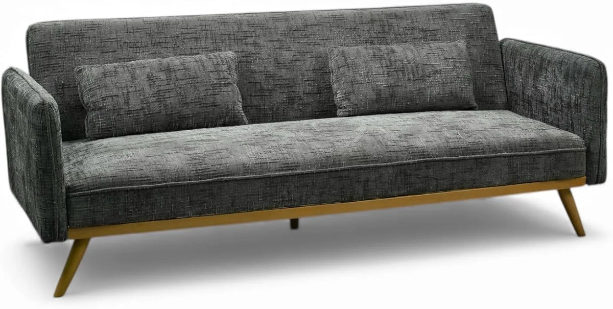 Canapé-Lit Convertible Clic-Clac Gris Hina pour Salon et Studio