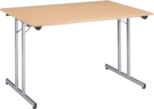 Table Pliante Polyvalente 120x80 cm en Hêtre et Aluminium