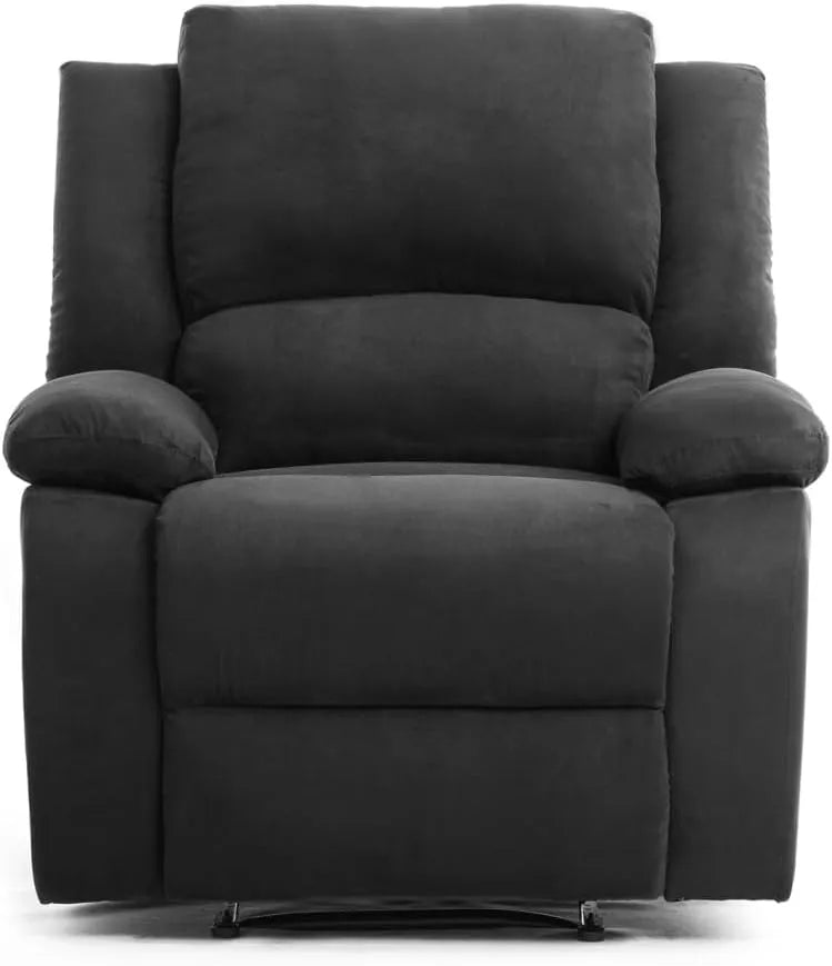 LOUNGITUDE - Fauteuil Relax Manuel en Microfibre Noir