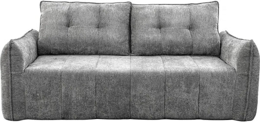 Canapé 3 Places en Tissu Gris Silvano - Confort et Élégance