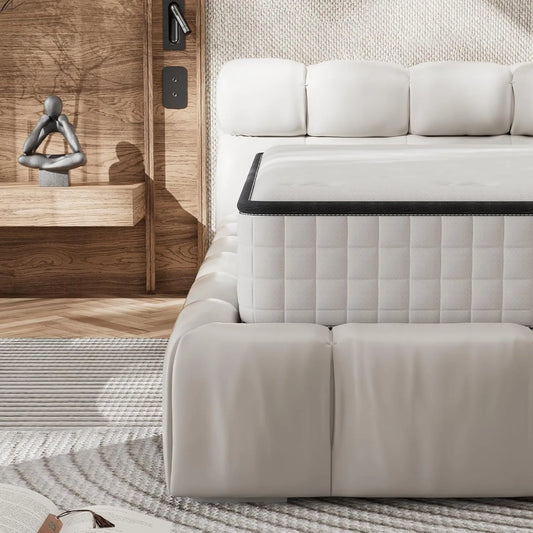Matelas Mémoire de Forme 140x190 cm, Confort Moyennement Ferme, 25cm d'Épaisseur, Hypoallergénique, Isolation Thermique, 7 Zones de Soutien, Réversible Double Face