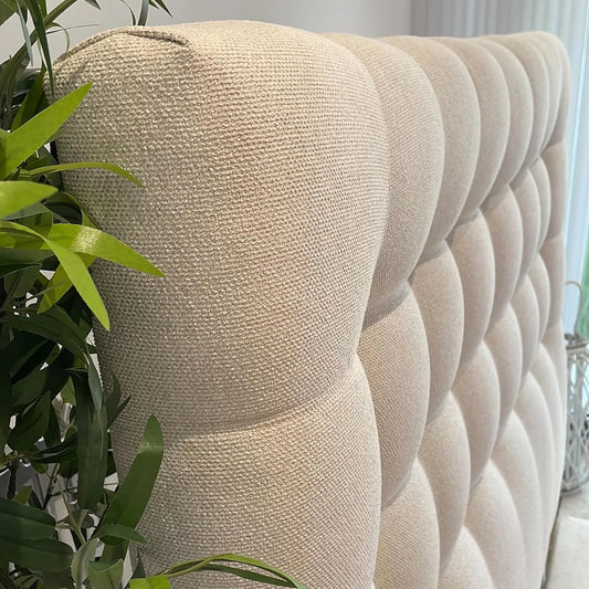 Tête de lit capitonnée beige 90x105 cm, collection Prestige Hôtel