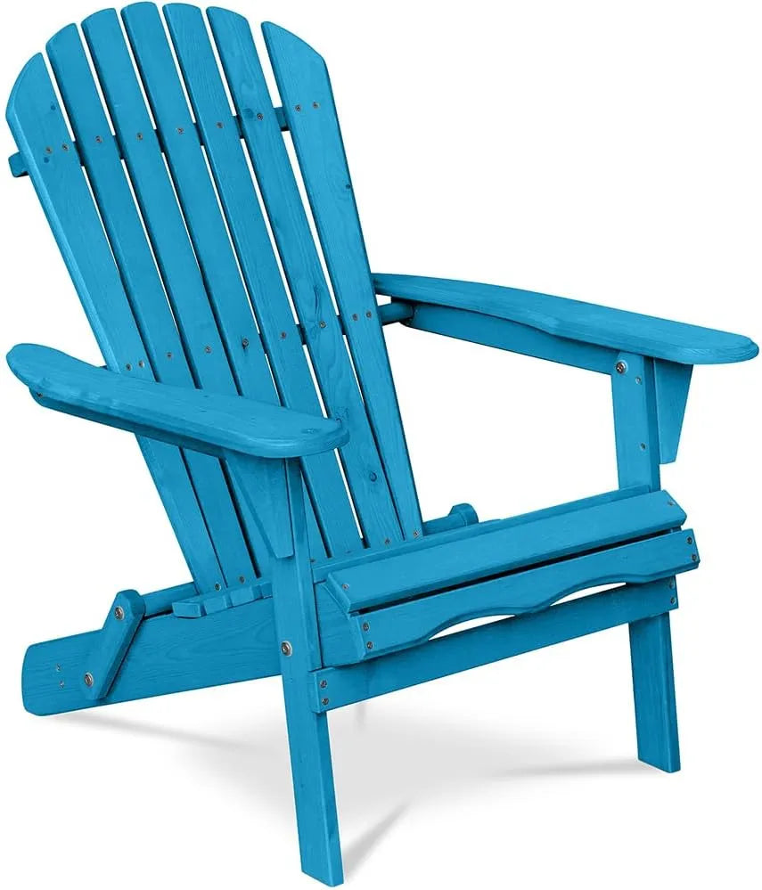 Fauteuil de Jardin en Bois avec Accoudoirs - Style Adirondack Turquoise