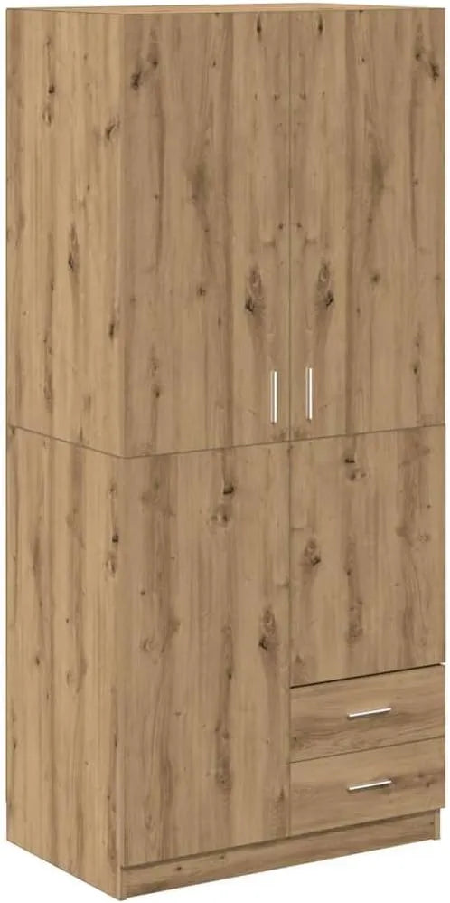 Armoire de Rangement en Chêne Artisan 80x52x180 cm