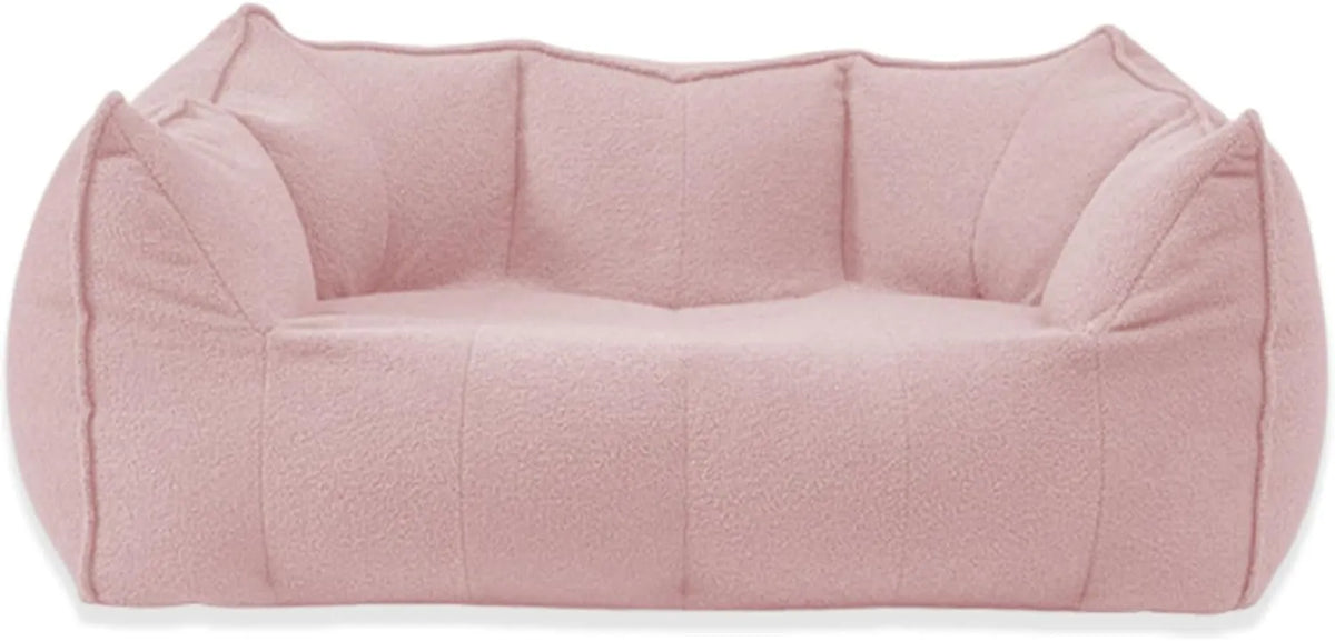 Canapé 2 Places Compact en Boîte, Design Moderne et Confortable, Coloris Rose