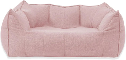 Canapé 2 Places Compact en Boîte, Design Moderne et Confortable, Coloris Rose