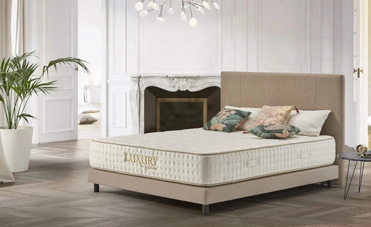 Matelas Premium 140x200 cm - 25 cm Épaisseur - Latex Bleu Confort - Soutien Réversible à Mémoire de Forme - 7 Zones Ergonomiques - Fabriqué en Europe
