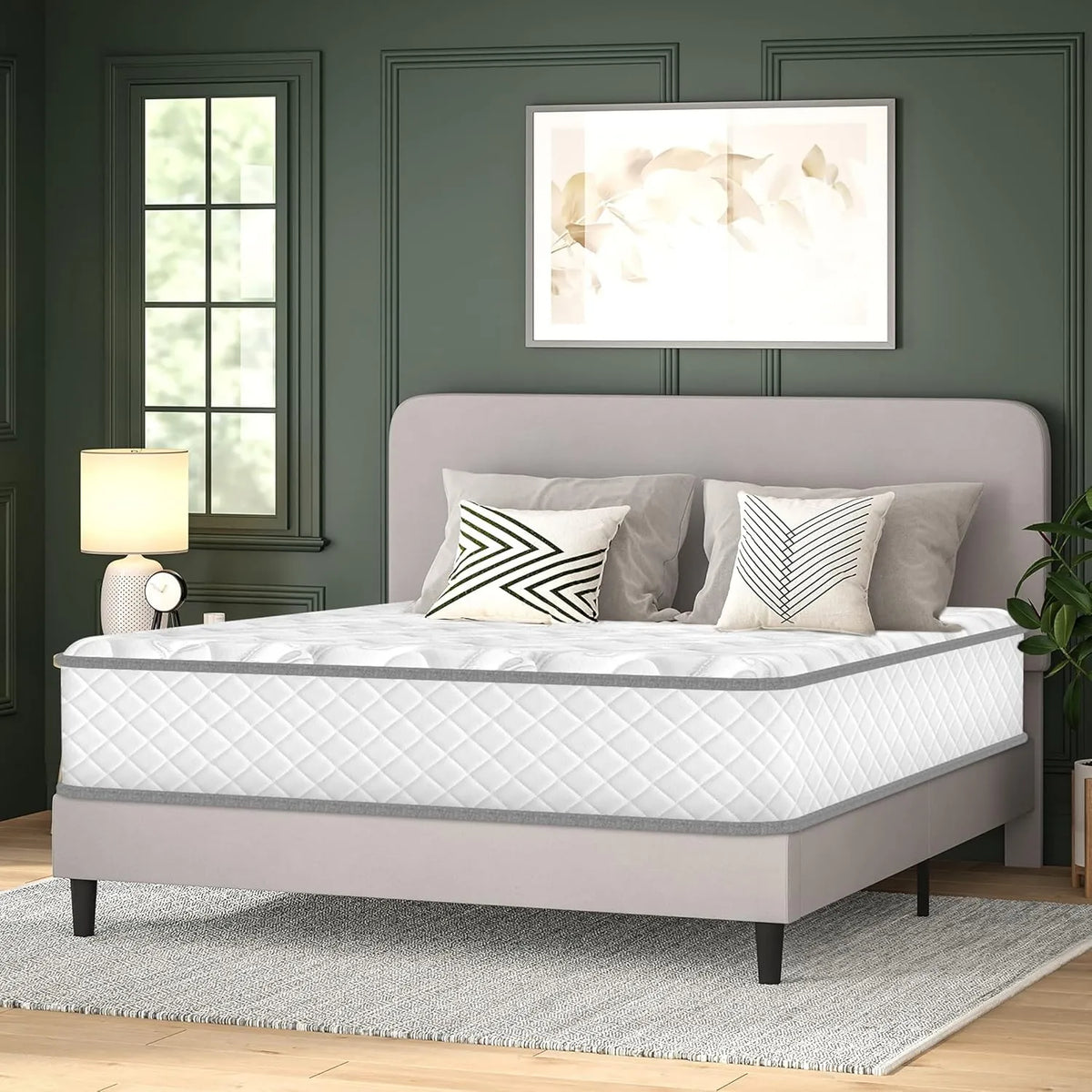 Matelas Confort 140x190 cm - Mousse à Mémoire et Latex Bleu - Soutien Ergonomique 10 Zones - Fermeté Moyenne - Certifié Oeko-Tex - Hypoallergénique - Sommeil Paisible