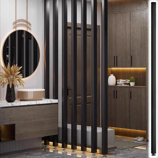 Paravent en Bois Réglable Sol-Plafond 70-240 cm, Séparateur d'Espace Élégant pour Intimité à la Maison et au Bureau