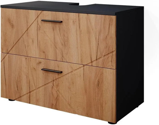 Vicco Meuble sous Vasque Irma, 80 cm, Anthracite et Chêne