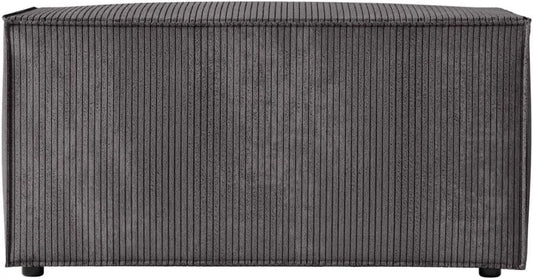 Pouf Velours Côtelé Anthracite - LOUNGITUDE